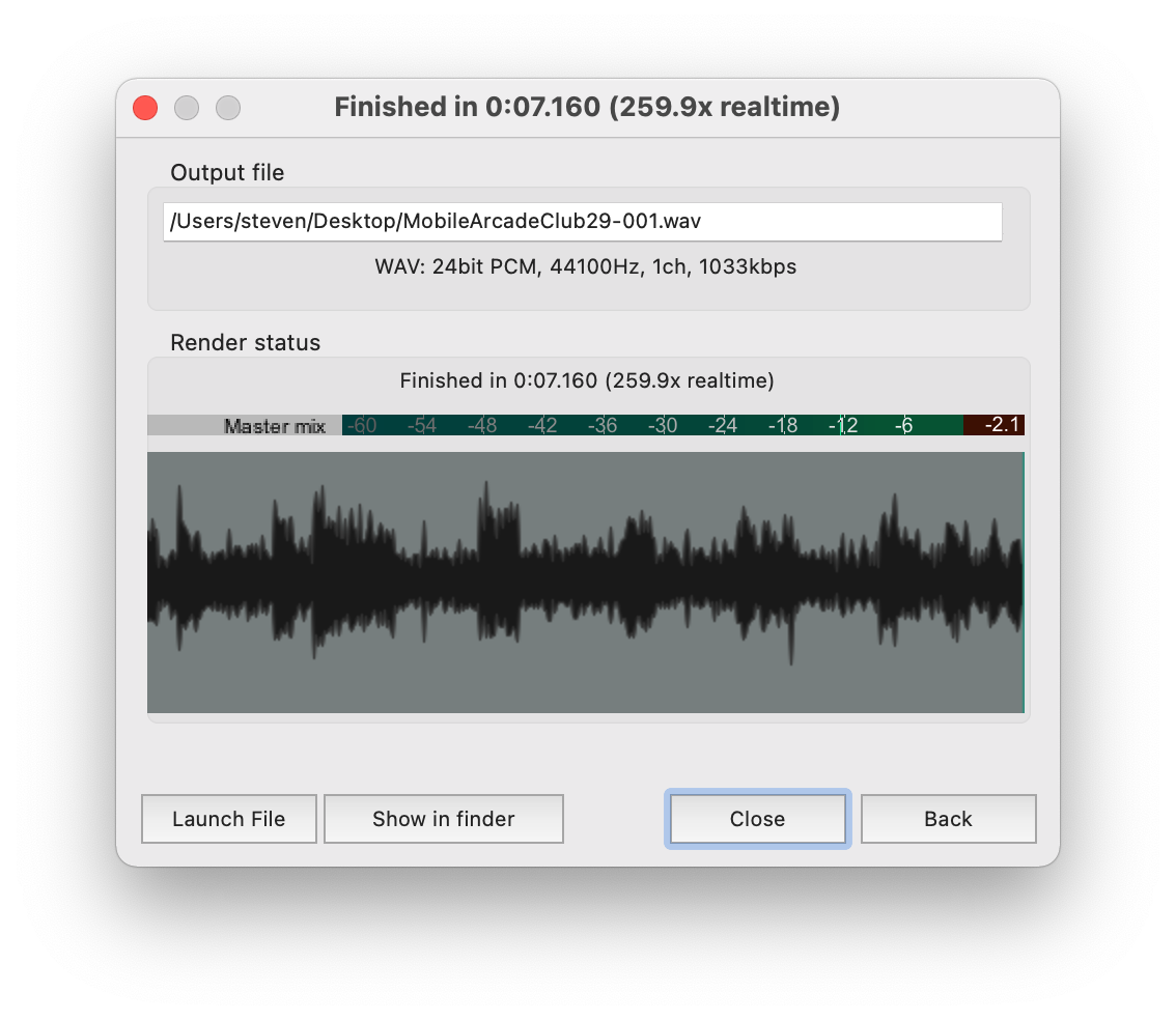 Podcast export on M1