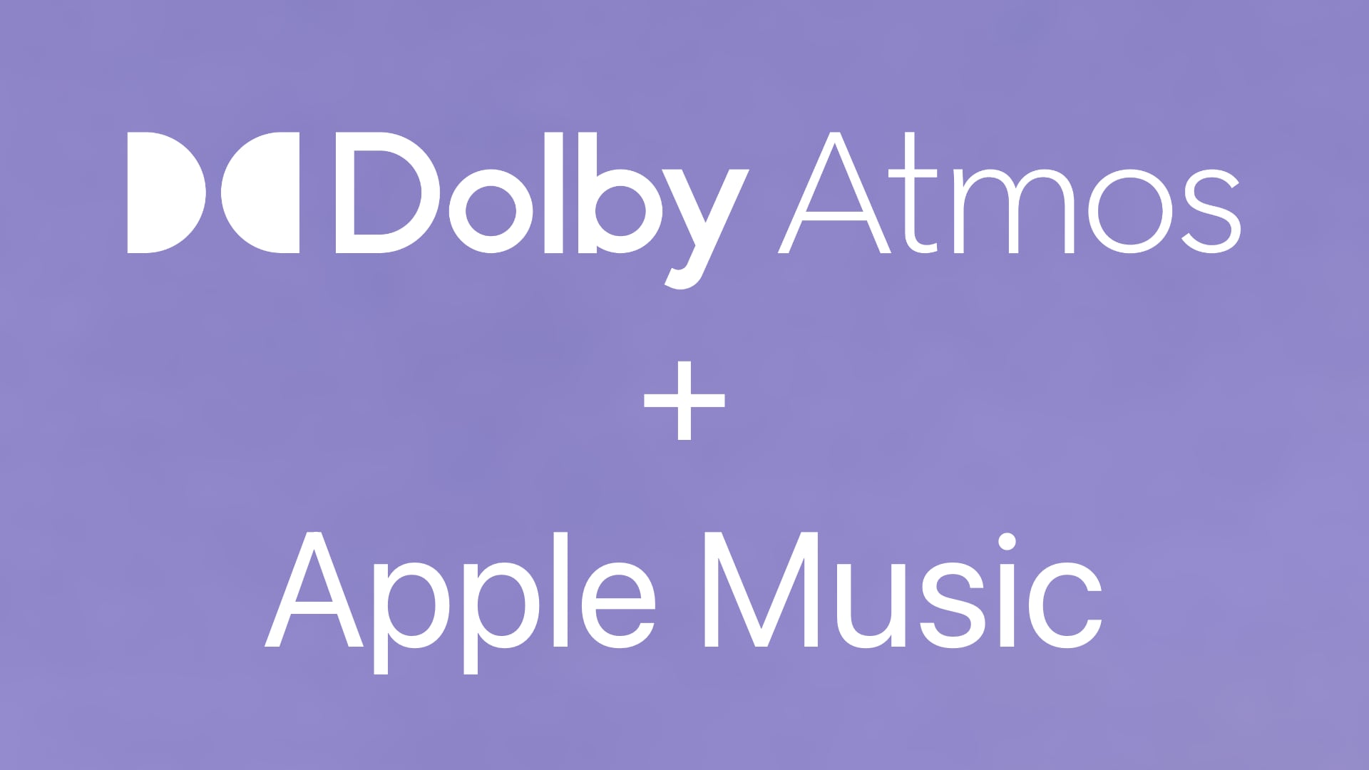 Dolby Atmos logo on a purple blurred background